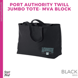 Port Authority Ideal Twill Jumbo Tote- Black