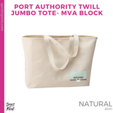 Port Authority Ideal Twill Jumbo Tote- Natural