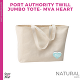 Port Authority Ideal Twill Jumbo Tote- Natural