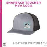 Snapback Trucker Cap- Heather Grey/Black