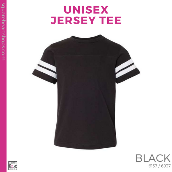 Unisex Jersey Tee - Black (Polk Heart #143517)