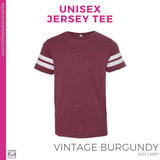 Unisex Jersey Tee - Vintage Burgundy (Polk Mascot #143537)