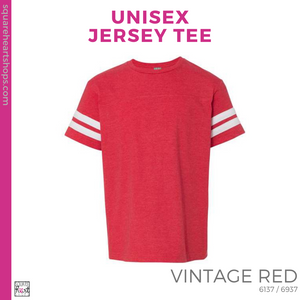 Unisex Jersey Tee - Vintage Red (Weldon Arrows #143339)