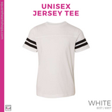 Unisex Jersey Tee - White (Valley Oak Stripes #143412)
