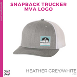 Snapback Trucker Cap- Heather Grey/White