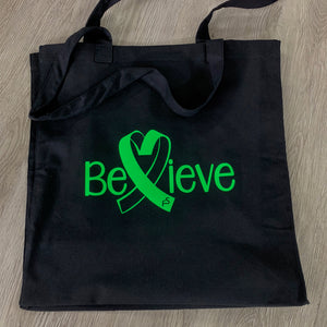 Alex Hudson Lyme Foundation Believe Black Tote Bag