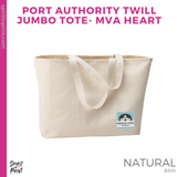 Port Authority Ideal Twill Jumbo Tote- Natural