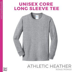 Basic Core Long Sleeve - Athletic Heather (Striped Heart #143625)