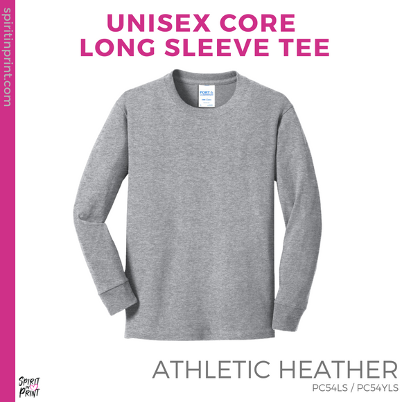 Basic Core Long Sleeve - Athletic Heather (HB Logos #143698)