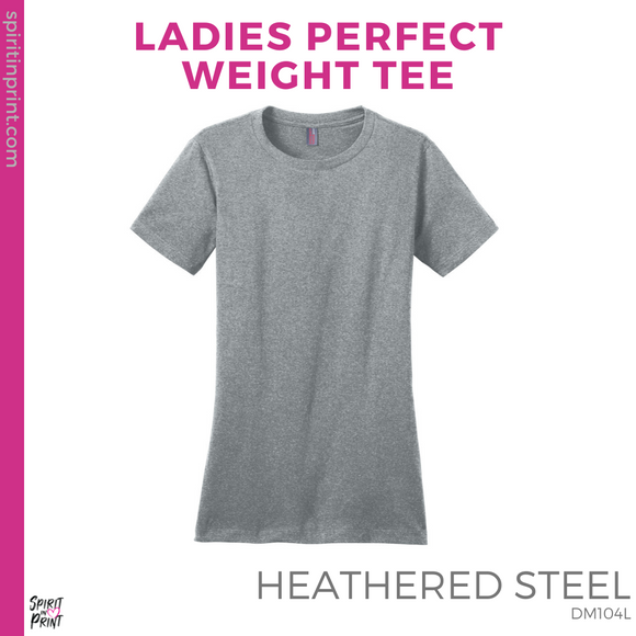 Ladies Perfect Weight Tee - Heathered Steel (It's A Beautiful Day #143298)
