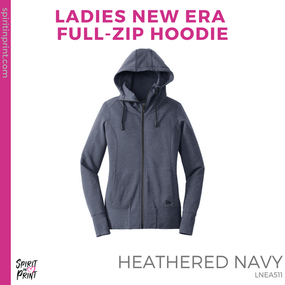 Ladies Full-Zip Hoodie- Heathered Navy (CPA Block #143659)