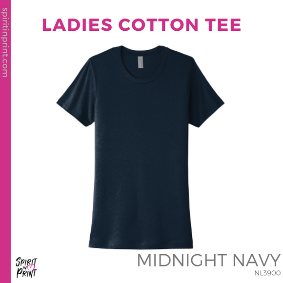 Ladies Next Level Cotton Tee- Midnight Navy (CPA Block #143659)