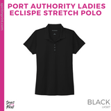 Ladies Port Authority Eclipse Stretch Polo - Black (NUSNA Logo)