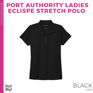Ladies Port Authority Eclipse Stretch Polo - Black (NUSNA Circle)
