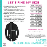 Ladies Interlock Cardigan- Charcoal Heather (CPA Rectangle #143660)