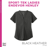 Ladies Endeavor Henley Tee- Black Heather (MVA Block #143681)