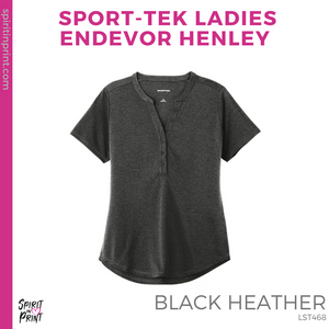 Ladies Endeavor Henley Tee- Black Heather