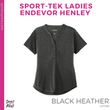 Ladies Endeavor Henley Tee- Black Heather