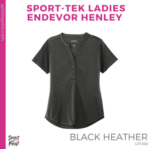 Ladies Endeavor Henley Tee- Black Heather (MVA Rectangle #143683)