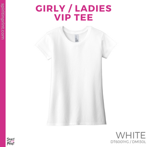 Girly VIP Tee - White (Valley Oak Sliced #143383)