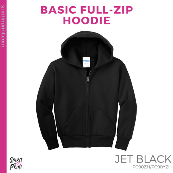 Basic Full-Zip Hoodie - Black (Oraze Pride #143398)