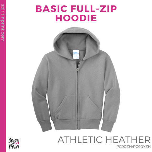 Basic Full-Zip Hoodie - Athletic Heather (Sierra Vista SV #143457)