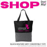 Port Authority Convertible Tote - Black/Heather Grey (LIFEhouse Women's Ministry)