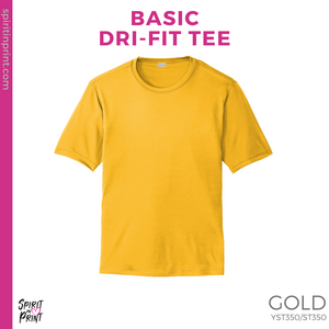 Basic Dri-Fit Tee - Gold (Mountain View Arch #143389)
