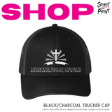 Snapback Trucker Cap- Black/Charcoal (LIFEhouse Valley Church)