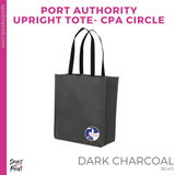 Port Authority Upright Tote- Dark Charcoal