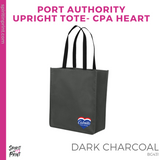 Port Authority Upright Tote- Dark Charcoal