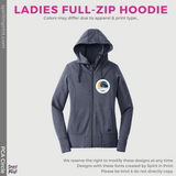 Ladies Full-Zip Hoodie- Heathered Navy (PCA Circle)