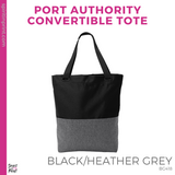 Port Authority Convertible Tote - Black/Heather Grey (LIFEhouse Women's Ministry)