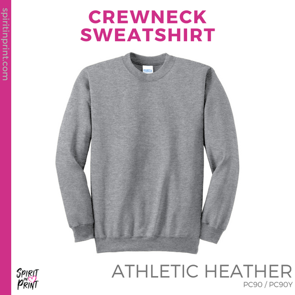 Crewneck Sweatshirt - Athletic Heather (St. Anthony's Crest #143436)