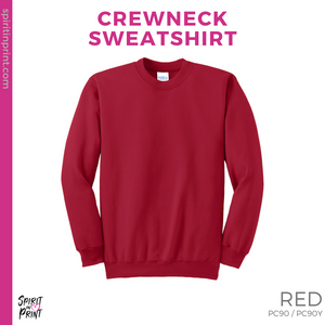 Crewneck Sweatshirt - Red (Red Bank Newest #143402)