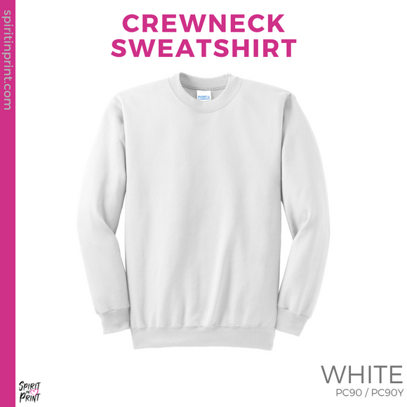 Crewneck Sweatshirt - White (Ewing Stencil #143684)