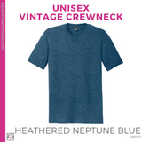 Vintage Tee - Heathered Neptune Blue (FSD Logo)
