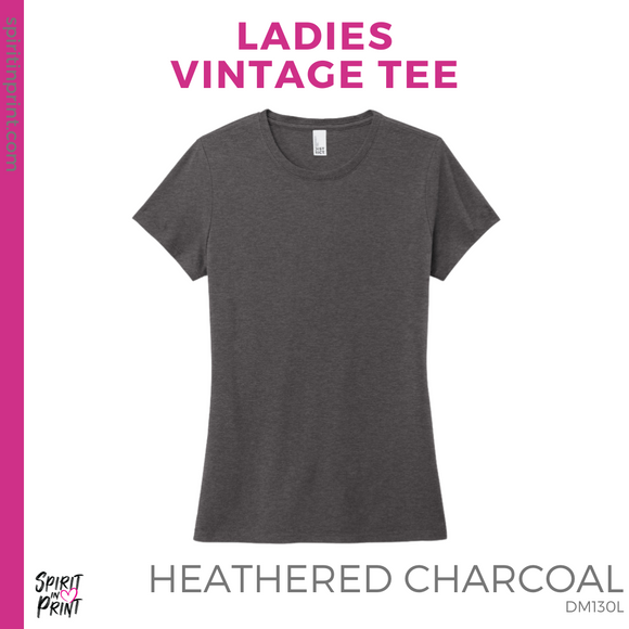 Ladies Vintage Tee - Heathered Charcoal (Cole Block C #143666)