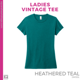 Ladies Vintage Tee - Heathered Teal (CA Teal)