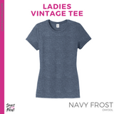 Ladies Vintage Tee - Navy Frost (CPA Heart #143658)