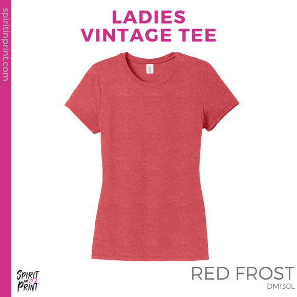 Girly Vintage Tee - Red Frost (Fairmead Warrior Pride #143703)