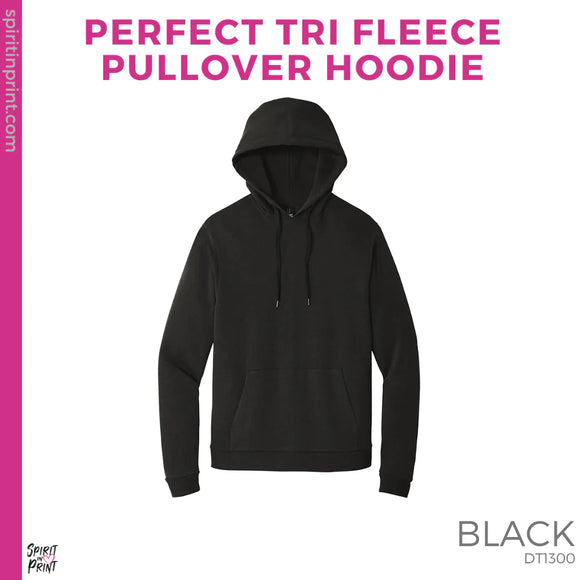 Unisex District Perfect Tri Fleece Pullover Hoodie - Black (Mission Vista Academy Heart #143682)