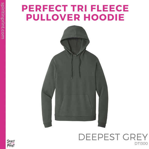 Unisex District Perfect Tri Fleece Pullover Hoodie - Deepest Grey (Mission Vista Academy Heart #143682)