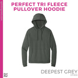 Unisex District Perfect Tri Fleece Pullover Hoodie - Deepest Grey (Mission Vista Academy Heart #143682)