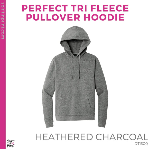 Unisex District Perfect Tri Fleece Pullover Hoodie - Heathered Charcoal (Mission Vista Academy Heart #143682)