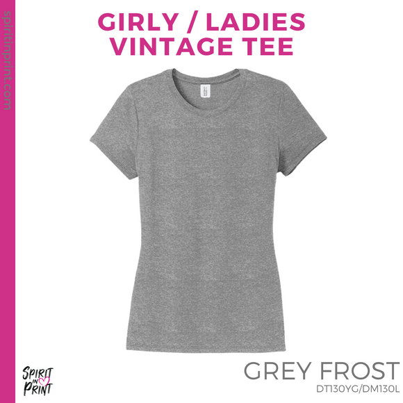 Girly Vintage Tee - Grey Frost (Fairmead Oval #143702)