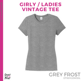 Girly Vintage Tee - Grey Frost (Fairmead Oval #143702)