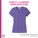 Ladies Vintage Tee - Purple Frost (FSD Logo)