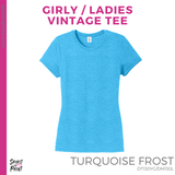Ladies Vintage Tee - Turquoise Frost (CA Blue)