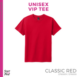 Unisex VIP Tee - Classic Red (Riverview Stripes #143601)